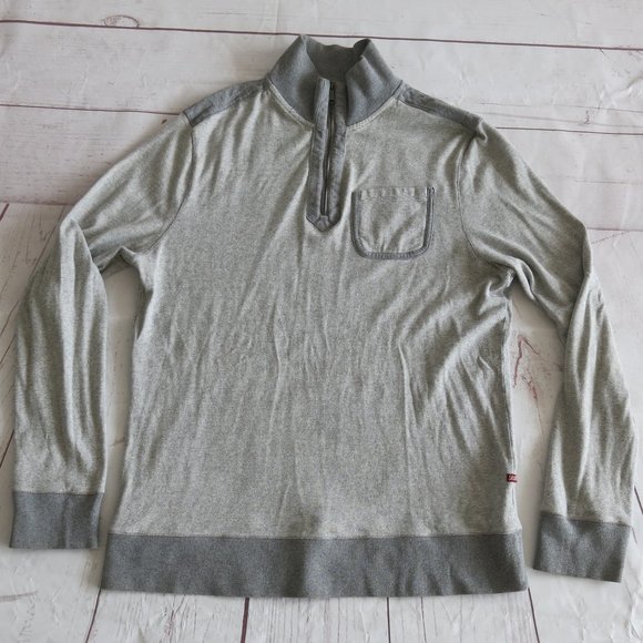 Banana Republic Heritage Collection Stripe Half Zip Pullover Sweater Size Large - Picture 1 of 11